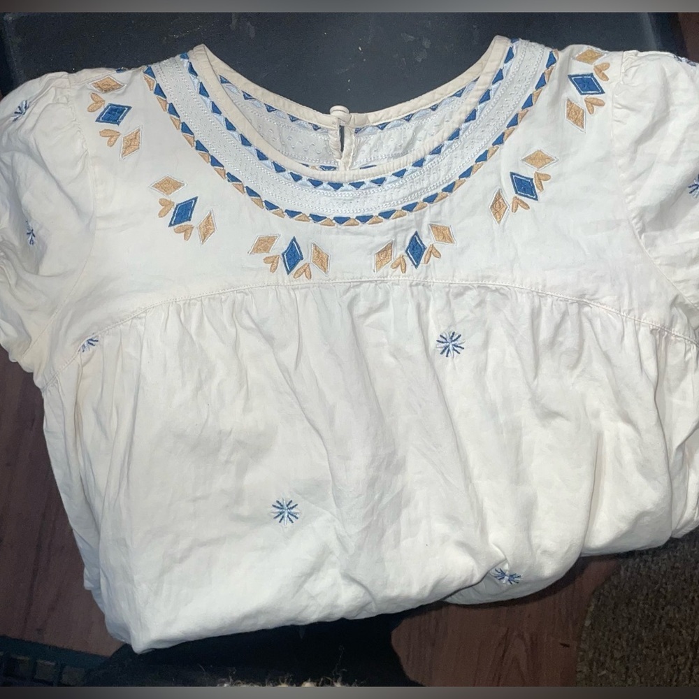 Red Horse Bohemian Women’s Cream Long Blouse /Tunic - Picture 9 of 10